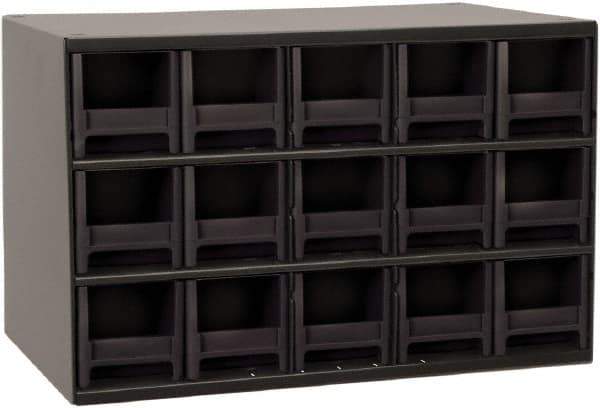 Akro-Mils - 15 Drawer, Small Parts Cabinet - 11" Deep x 17" Wide x 11" High - Apex Tool & Supply