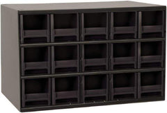Akro-Mils - 15 Drawer, Small Parts Cabinet - 11" Deep x 17" Wide x 11" High - Apex Tool & Supply