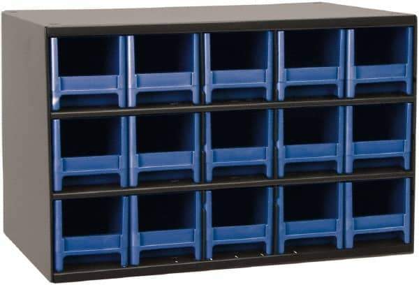 Akro-Mils - 15 Drawer, Small Parts Cabinet - 11" Deep x 17" Wide x 11" High - Apex Tool & Supply