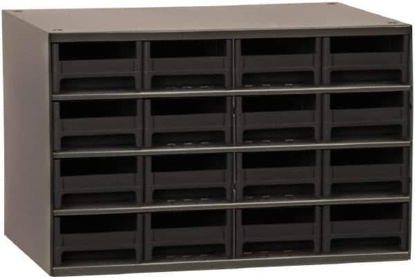 Akro-Mils - 16 Drawer, Small Parts Cabinet - 11" Deep x 17" Wide x 11" High - Apex Tool & Supply