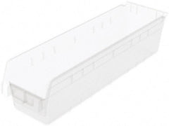 Akro-Mils - 23-5/8" Deep, Clear Polymer Hopper Shelf Bin - 6" High x 6-5/8" Wide x 23-5/8" Long - Apex Tool & Supply