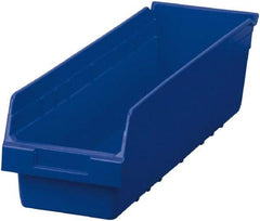 Akro-Mils - 23-5/8" Deep, Blue Polymer Hopper Shelf Bin - 6" High x 6-5/8" Wide x 23-5/8" Long - Apex Tool & Supply