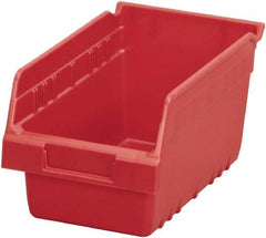Akro-Mils - 11-5/8" Deep, Red Polymer Hopper Shelf Bin - 6" High x 6-5/8" Wide x 11-5/8" Long - Apex Tool & Supply