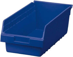 Akro-Mils - 17-7/8" Deep, Blue Polymer Hopper Shelf Bin - 6" High x 8-3/8" Wide x 17-7/8" Long - Apex Tool & Supply