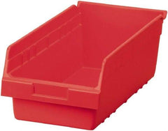 Akro-Mils - 17-7/8" Deep, Red Polymer Hopper Shelf Bin - 6" High x 8-3/8" Wide x 17-7/8" Long - Apex Tool & Supply