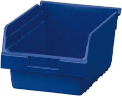 Akro-Mils - 11-5/8" Deep, Blue Polymer Hopper Shelf Bin - 6" High x 8-3/8" Wide x 11-5/8" Long - Apex Tool & Supply