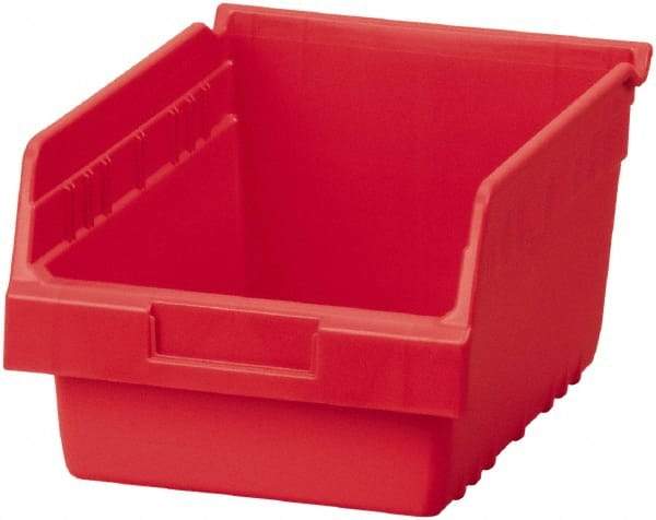 Akro-Mils - 11-5/8" Deep, Red Polymer Hopper Shelf Bin - 6" High x 8-3/8" Wide x 11-5/8" Long - Apex Tool & Supply