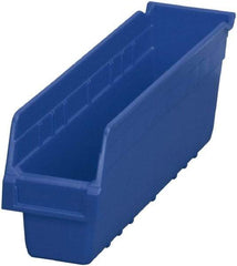 Akro-Mils - 17-7/8" Deep, Blue Polymer Hopper Shelf Bin - 6" High x 4-1/8" Wide x 17-7/8" Long - Apex Tool & Supply