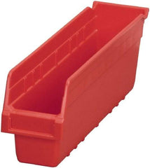 Akro-Mils - 17-7/8" Deep, Red Polymer Hopper Shelf Bin - 6" High x 4-1/8" Wide x 17-7/8" Long - Apex Tool & Supply
