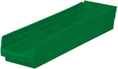Akro-Mils - 321 Lb. Load Capacity, 23-5/8" Deep, Green Hopper Shelf Bin - 4" High x 6-5/8" Wide x 23-5/8" Long - Apex Tool & Supply