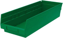 Akro-Mils - 176 Lb. Load Capacity, 17-7/8" Deep, Green Hopper Shelf Bin - 4" High x 6-5/8" Wide x 17-7/8" Long - Apex Tool & Supply
