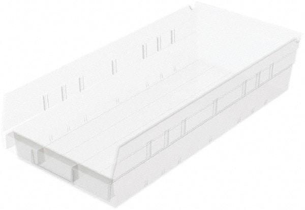 Akro-Mils - 214 Lb. Load Capacity, 17-7/8" Deep, Clear Hopper Shelf Bin - 4" High x 8-3/8" Wide x 17-7/8" Long - Apex Tool & Supply