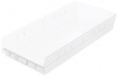Akro-Mils - 513 Lb. Load Capacity, 23-5/8" Deep, Clear Hopper Shelf Bin - 4" High x 11-1/8" Wide x 23-5/8" Long - Apex Tool & Supply