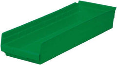 Akro-Mils - 346 Lb. Load Capacity, 23-5/8" Deep, Green Hopper Shelf Bin - 4" High x 8-3/8" Wide x 23-5/8" Long - Apex Tool & Supply