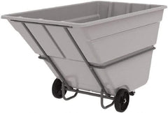 Akro-Mils - 2,000 Lb Load Capacity, 2 Cu Yd, Plastic Tilt Truck - 48" Wide x 85" Long x 51" High, Gray - Apex Tool & Supply