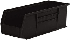 Akro-Mils - 50 Lb. Load Capacity, 14-3/4" Deep, Black Polymer Hopper Stacking Bin - 5" High x 5-1/2" Wide x 14-3/4" Long - Apex Tool & Supply