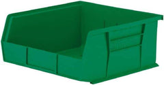 Akro-Mils - 50 Lb. Load Capacity, 10-7/8" Deep, Green Polymer Hopper Stacking Bin - 5" High x 11" Wide x 10-7/8" Long - Apex Tool & Supply
