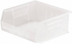 Akro-Mils - 50 Lb. Load Capacity, 10-7/8" Deep, Clear Polymer Hopper Stacking Bin - 5" High x 11" Wide x 10-7/8" Long - Apex Tool & Supply