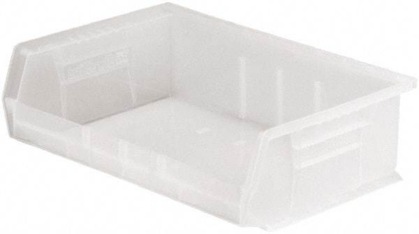 Akro-Mils - 60 Lb. Load Capacity, 10-7/8" Deep, Clear Polymer Hopper Stacking Bin - 5" High x 16-1/2" Wide x 10-7/8" Long - Apex Tool & Supply