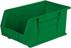 Akro-Mils - 60 Lb. Load Capacity, 14-3/4" Deep, Black Polymer Hopper Stacking Bin - 7" High x 8-1/4" Wide x 14-3/4" Long - Apex Tool & Supply