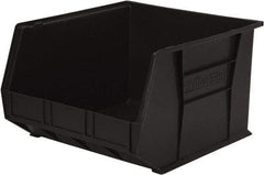 Akro-Mils - 75 Lb. Load Capacity, 18" Deep, Black Polymer Hopper Stacking Bin - 11" High x 16-1/2" Wide x 18" Long - Apex Tool & Supply