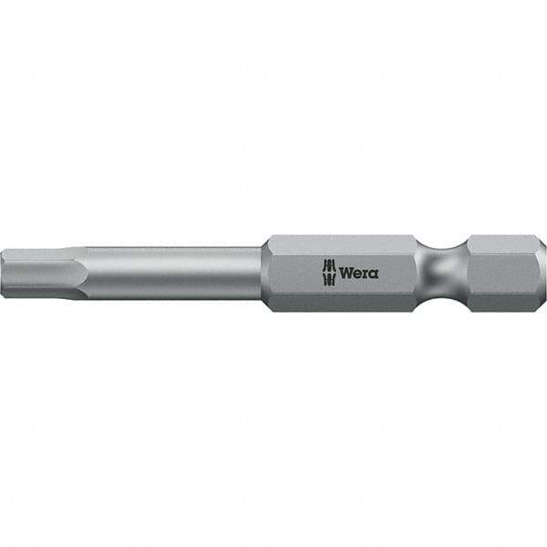Wera - 3/64" Hex Screwdriver Bit - 1/4" Drive, 50mm OAL - Apex Tool & Supply