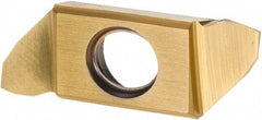 Iscar - 22BR10SCIR B Grade IC1008, 0.51mm Cutting Width Carbide Grooving Insert - 3mm Max Depth of Cut, Right Hand, 0.1mm Corner Radius, TiAlN/TiN Finish - Apex Tool & Supply