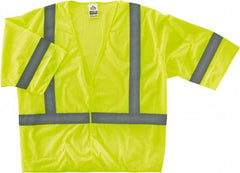 Ergodyne - Size S/M High Visibility Lime Mesh General Purpose Vest - 36 to 44" Chest, ANSI/ISEA 107, Hook & Loop Closure, 1 Pocket, Polyester - Apex Tool & Supply
