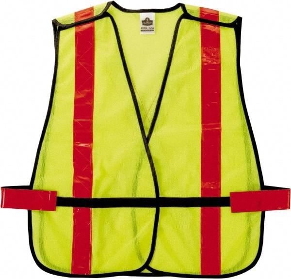 Ergodyne - One Size Fits Most High Visibility Lime Mesh General Purpose Vest - Hook & Loop Closure, Polyester - Apex Tool & Supply