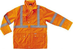 Ergodyne - Size 4XL Cold Weather & High Visibility Jacket - Orange, Polyester, Zipper, Snaps Closure - Apex Tool & Supply