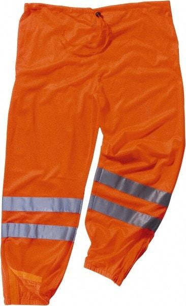 Ergodyne - Size S/M Polyester High-Visibility Pants - Drawstring Closure, No Pockets, 39" Waist, 34" Inseam, Orange - Apex Tool & Supply