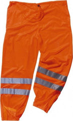 Ergodyne - Size S/M Polyester High-Visibility Pants - Drawstring Closure, No Pockets, 39" Waist, 34" Inseam, Orange - Apex Tool & Supply