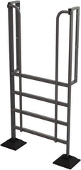 TRI-ARC - 92" 5 Step Configurable Rooftop Ladder - 90° Incline, 500 Lb Capacity, 50" Platform Height, 52-1/4" Base Width x 26" Base Depth, Perforated Tread - Apex Tool & Supply