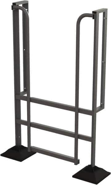 TRI-ARC - 72" 3 Step Configurable Rooftop Ladder - 90° Incline, 500 Lb Capacity, 30" Platform Height, 52-1/4" Base Width x 26" Base Depth, Perforated Tread - Apex Tool & Supply