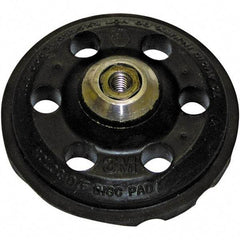 3M - 3" Diam Disc Backing Pad - 1/4" Shank Diam, Hard Density, 12,000 RPM, Roloc TS Compatible - Apex Tool & Supply