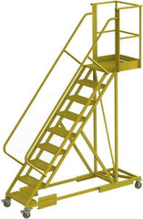 TRI-ARC - 132" 9 Step Configurable Cantilever Ladder - Supported, 300 Lb Capacity, 90" Platform Height, 30" Base Width x 97" Base Depth, Serrated - Apex Tool & Supply