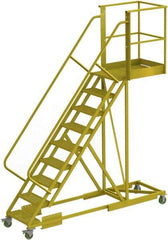 TRI-ARC - 132" 9 Step Configurable Cantilever Ladder - Supported, 300 Lb Capacity, 90" Platform Height, 30" Base Width x 107" Base Depth, Perforated Tread - Apex Tool & Supply