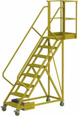 TRI-ARC - 122" 8 Step Configurable Cantilever Ladder - Unsupported, 300 Lb Capacity, 80" Platform Height, 30" Base Width x 89" Base Depth, Perforated Tread - Apex Tool & Supply