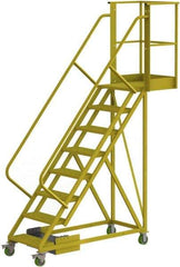 TRI-ARC - 122" 8 Step Configurable Cantilever Ladder - Unsupported, 300 Lb Capacity, 80" Platform Height, 30" Base Width x 89" Base Depth, Serrated - Apex Tool & Supply