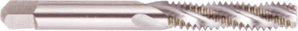 Regal Cutting Tools - #5-44 UNF 2 Flute 2B Bottoming Spiral Flute Tap - High Speed Steel, Bright Finish, 1-15/16" OAL, Right Hand Flute, Right Hand Thread, H2 - Exact Industrial Supply