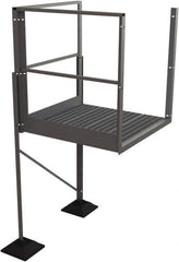 TRI-ARC - 50" 5 Step Turn Platform - Rooftop, 500 Lb Capacity, 50" Platform Height, 52-3/4" Base Width x 40" Base Depth, Serrated - Apex Tool & Supply