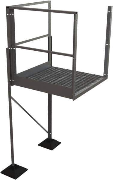 TRI-ARC - 60" 6 Step Turn Platform - Rooftop, 500 Lb Capacity, 60" Platform Height, 52-3/4" Base Width x 40" Base Depth, Serrated - Apex Tool & Supply