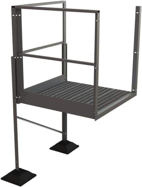 TRI-ARC - 40" 4 Step Turn Platform - Rooftop, 500 Lb Capacity, 40" Platform Height, 52-3/4" Base Width x 40" Base Depth, Serrated - Apex Tool & Supply