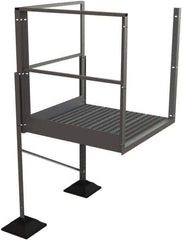 TRI-ARC - 40" 4 Step Turn Platform - Rooftop, 500 Lb Capacity, 40" Platform Height, 52-3/4" Base Width x 40" Base Depth, Serrated - Apex Tool & Supply