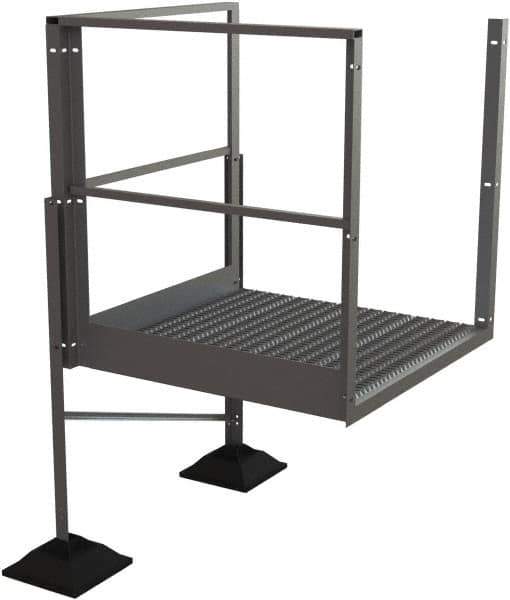TRI-ARC - 30" 3 Step Turn Platform - Rooftop, 500 Lb Capacity, 30" Platform Height, 52-3/4" Base Width x 40" Base Depth, Serrated - Apex Tool & Supply