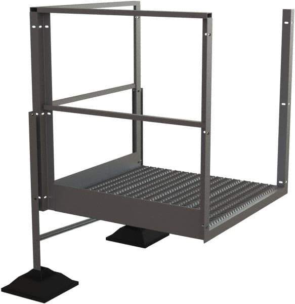 TRI-ARC - 20" 2 Step Turn Platform - Rooftop, 500 Lb Capacity, 20" Platform Height, 52-3/4" Base Width x 40" Base Depth, Serrated - Apex Tool & Supply