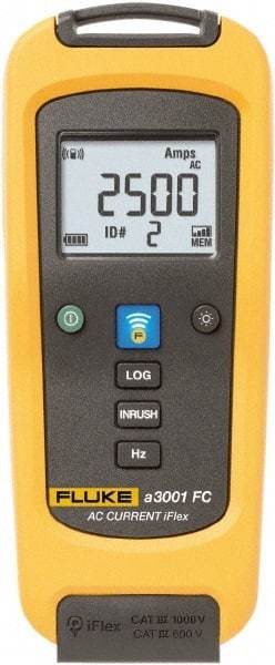 Fluke - FLK-A3001 FC, CAT IV, CAT III, Digital True RMS Wireless Clamp Meter with 10" Flex Jaws - 2500 AC Amps, Measures Current - Apex Tool & Supply