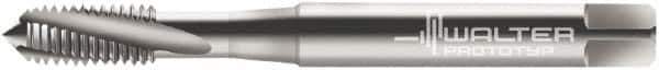 Walter-Prototyp - M10x1.50 Metric 3 Flute 6H Modified Bottoming Spiral Flute Tap - Cobalt, Bright Finish, 100mm OAL, Right Hand Flute, Right Hand Thread, Series 20410 - Exact Industrial Supply