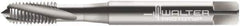 Walter-Prototyp - M10x1.50 Metric 3 Flute 6H Modified Bottoming Spiral Flute Tap - Cobalt, Bright Finish, 100mm OAL, Right Hand Flute, Right Hand Thread, Series 20410 - Exact Industrial Supply