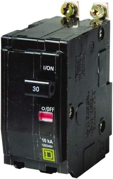 Square D - 30 Amp, 240 VAC, 2 Pole, Bolt On Miniature Circuit Breaker - 14-8 AWG - Apex Tool & Supply
